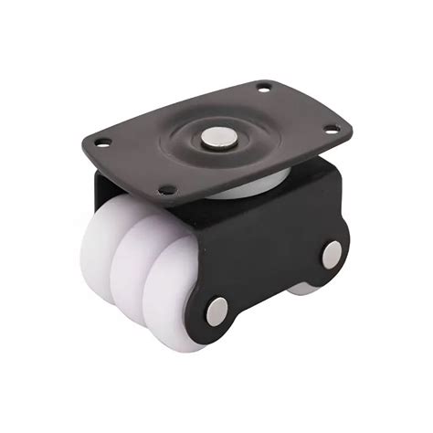 48mm Height Radius Flat Sixer Caster Wheel With 360 Rotating Top Plate