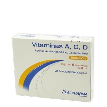 Vitaminas A C D Retinol Acido Ascorbico Colecalciferol Ml