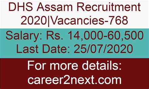 DHS Assam Recruitment 2020 For Staff Nurse And Laboratory Technician