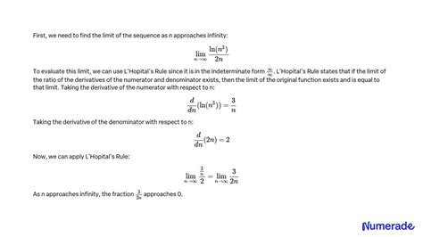 Solved Determine The Convergence Or Divergence Of The Sequence With