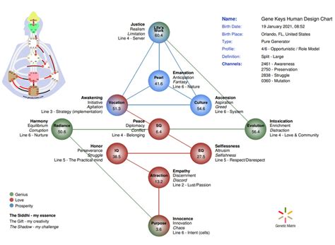 Gene Keys Human Design Chart Health Manifested