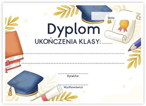 Dyplom Ukończenia klasy wzór 1 kup w sklepie online Ponpon Toys