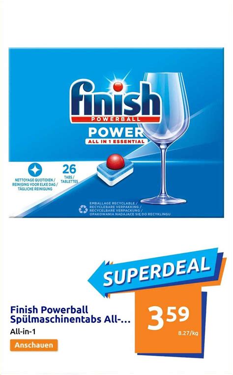 Finish Powerball Spülmaschinentabs All-in-1 Angebot bei Action ...