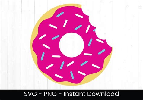 Donut Svg Commercial Use Doughnut Png Layered Cut File Donut