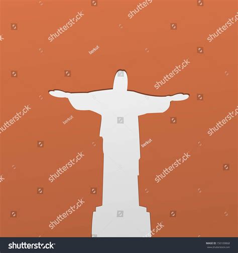 Silhouette Statue Jesus Christ Rio De 스톡 벡터 로열티 프리 150109868