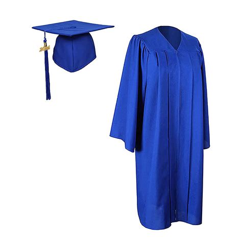 Matte Royal Blue Cap Gown And Tassel