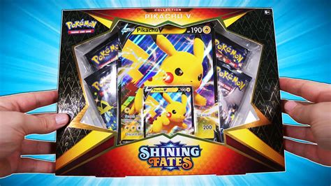 Opening A Pokemon Shining Fates Pikachu V Box Youtube