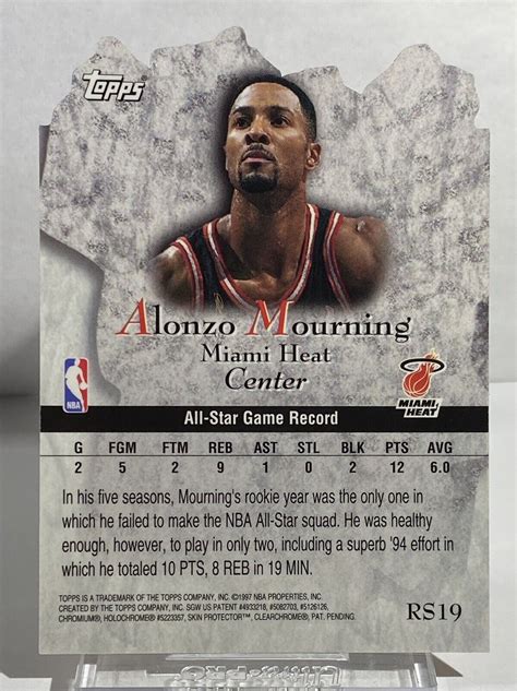 Topps Rock Stars Rs Alonzo Mourning For Sale Online Ebay