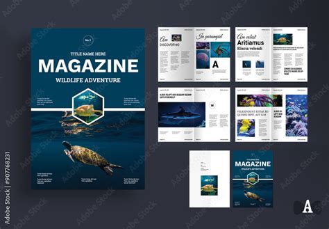 Magazine Template Layout Stock Template | Adobe Stock