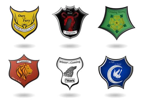 Game of Thrones Vectors with Coats of Arms - Download Free Vector Art ...