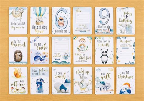 Baby Boy Milestone Cards – The Classy Peacock