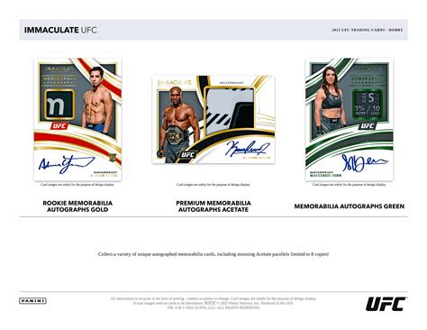 Panini Immaculate Ufc Trading Cards