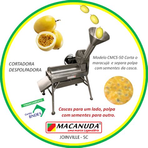 MÁQUINA DESPOLPADORA INDUSTRIAL DE MARACUJÁ MACANUDA CIMM