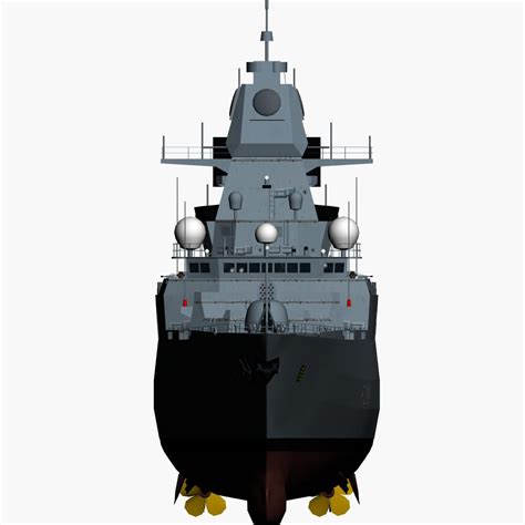 F124 Sachsen class german frigate 3D Model $59 - .max - Free3D