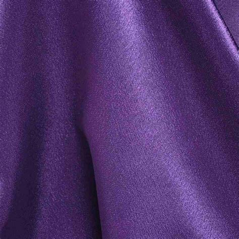 Purple Crepe Back Satin Fabric Per Yard Polyester Satin