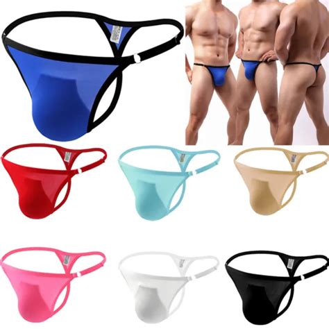 UOMO PERIZOMA TANGA Pacco Marsupio Mutandine Micro Bikini T Back