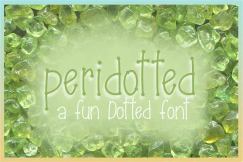 Peridotted A Fun Handwritten Dotted Font