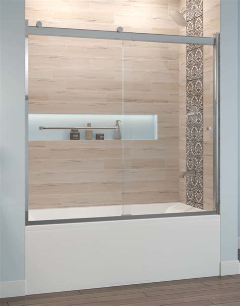 Rotolo Semi Frameless 14 Inch Glass Sliding Bath Tub Door Basco Shower Doors