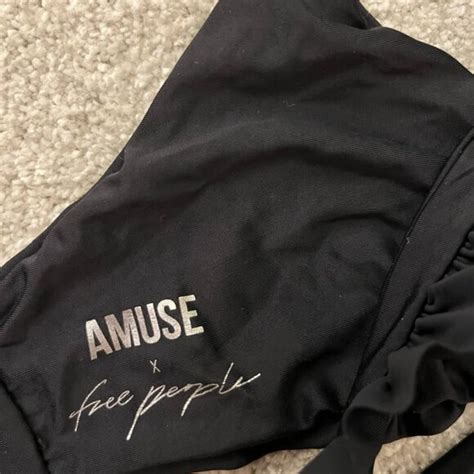 Amuse Society Swim Amuse Society X Free People Black Ruffle Bikini Top Poshmark
