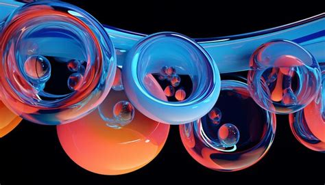 Premium AI Image | abstract 3D bubbles art colorful