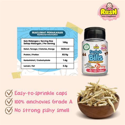 Rush Baby Seasoning Anchovies Powder 40g Rush Baby Food