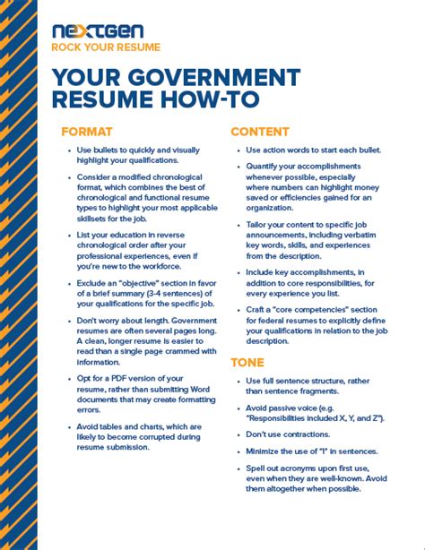 Your Government Resume How To Resources Govloop