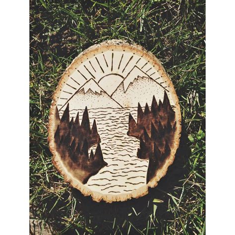 Mountain Scenery Wood Burn By Visuallydesigned On Etsy Https Etsy