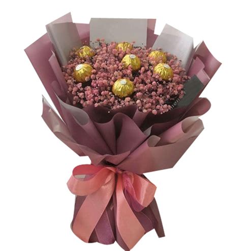 8 Pcs Of Ferrero Rocher Chocolates Bouquet To Manila Delivery 8 Pcs