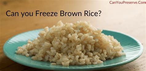 Can You Freeze Brown Rice Tips For Freezing Brown Rice How Long Does Brown Rice Last In