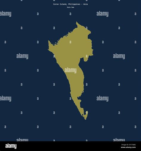 Shape Of Coron Island In The Sulu Sea Belonging To Philippines Stock