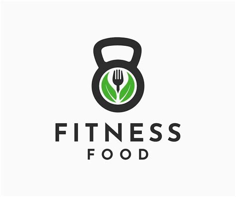 Plantilla De Logotipo De Fitness De Alimentos Orgánicos Vector Premium