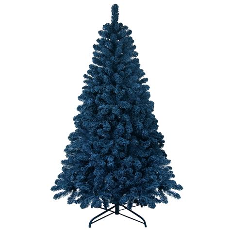 KI Store Flocked Blue Christmas Tree 6ft Artificial Christmas Tree with