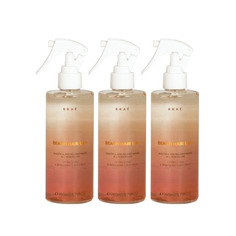 Kit Braé Beach Hair Day Spray Finalizador de Ondas 3 unidades