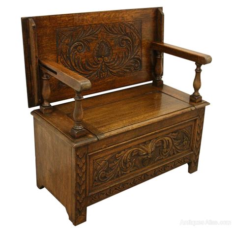 Carved Oak Monks Bench Antiques Atlas