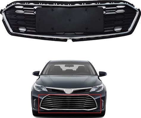 Genrics Front Bumper Lower Center Grille Grill Black W Chrome