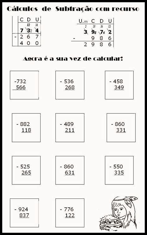 17 Atividades Prontas De Subtração — Continhas De Diminuir