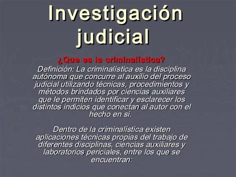 Investigación Judicial