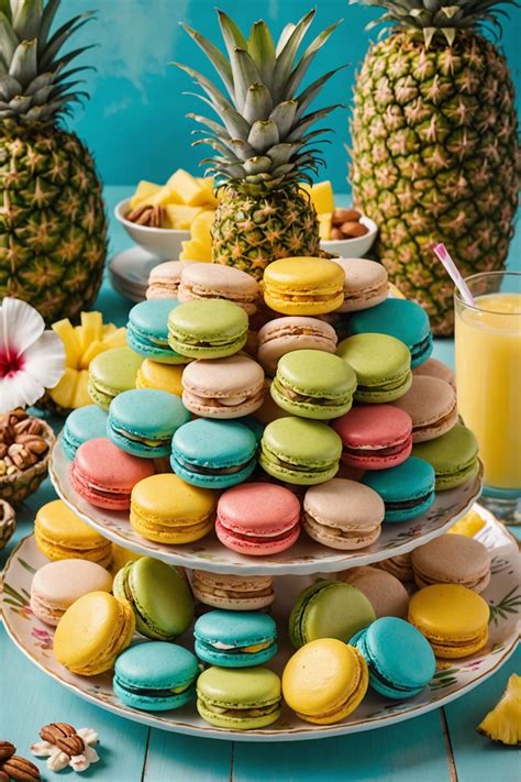 Pina Colada Macaroons The Delish Recipe