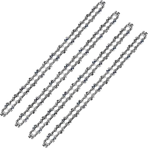 4 Pack 16 Inch Chainsaw Chain 3 8 Pitch 050 1 3mm Gauge 56 Drive Links Low Kickback