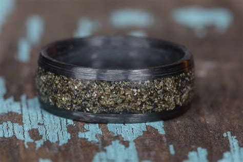 Your Sand Inlay Carbon Fiber Ring