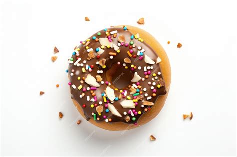 Premium Photo Almond Joy Donuts Isolated On White Background