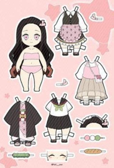 Recortable De Nezuko Artesanato De Anime Bonecos De Anime Adesivos