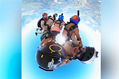 Seven Naked Skydivers Stay In Formation To Set Record In Salmon Arm