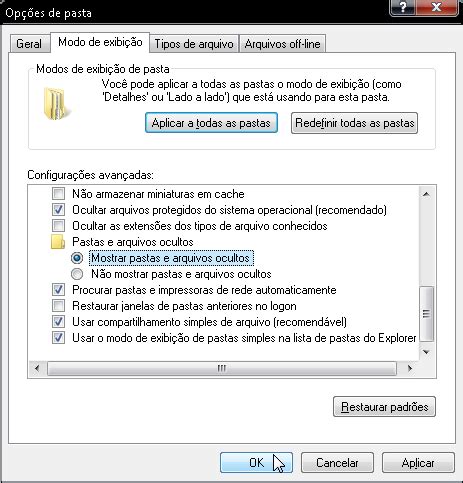 Como Mostrar Pastas E Arquivos Ocultos