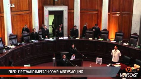 Filed First Valid Impeach Complaint Vs Aquino Youtube