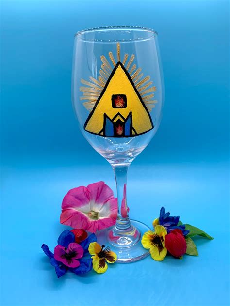 Midsommar Hand Painted Stemmed Wine Glass Etsy Uk