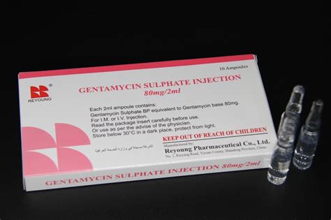 Gentamycin Sulfate Injection Ml Mg Ml Mg China Glycopeptide