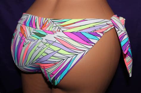 Xs S M Victoria S Secret Beach Sexy Bikini Bottom Swim Purple Pink Palm