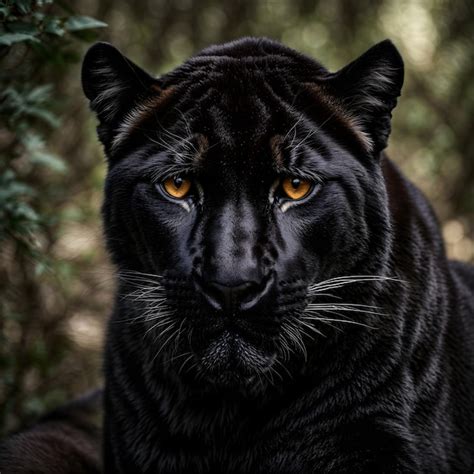 Premium AI Image | Eyes of the Panther CloseUp Portrait of a Black Panther