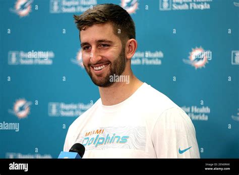 Miami Dolphins Quarterback Josh Rosen Talks To The Media After Being